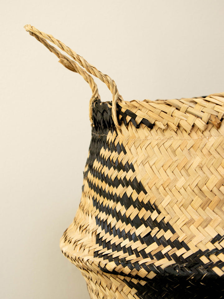 Kenia Negro (Canasto de Fibra Natural), L