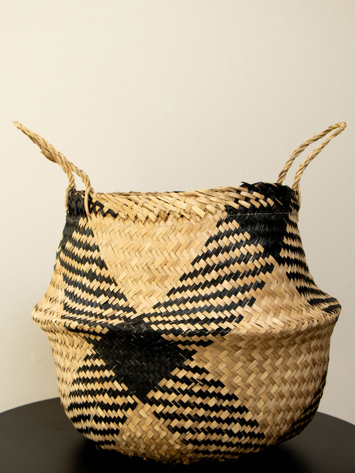 Kenia Negro (Canasto de Fibra Natural), L
