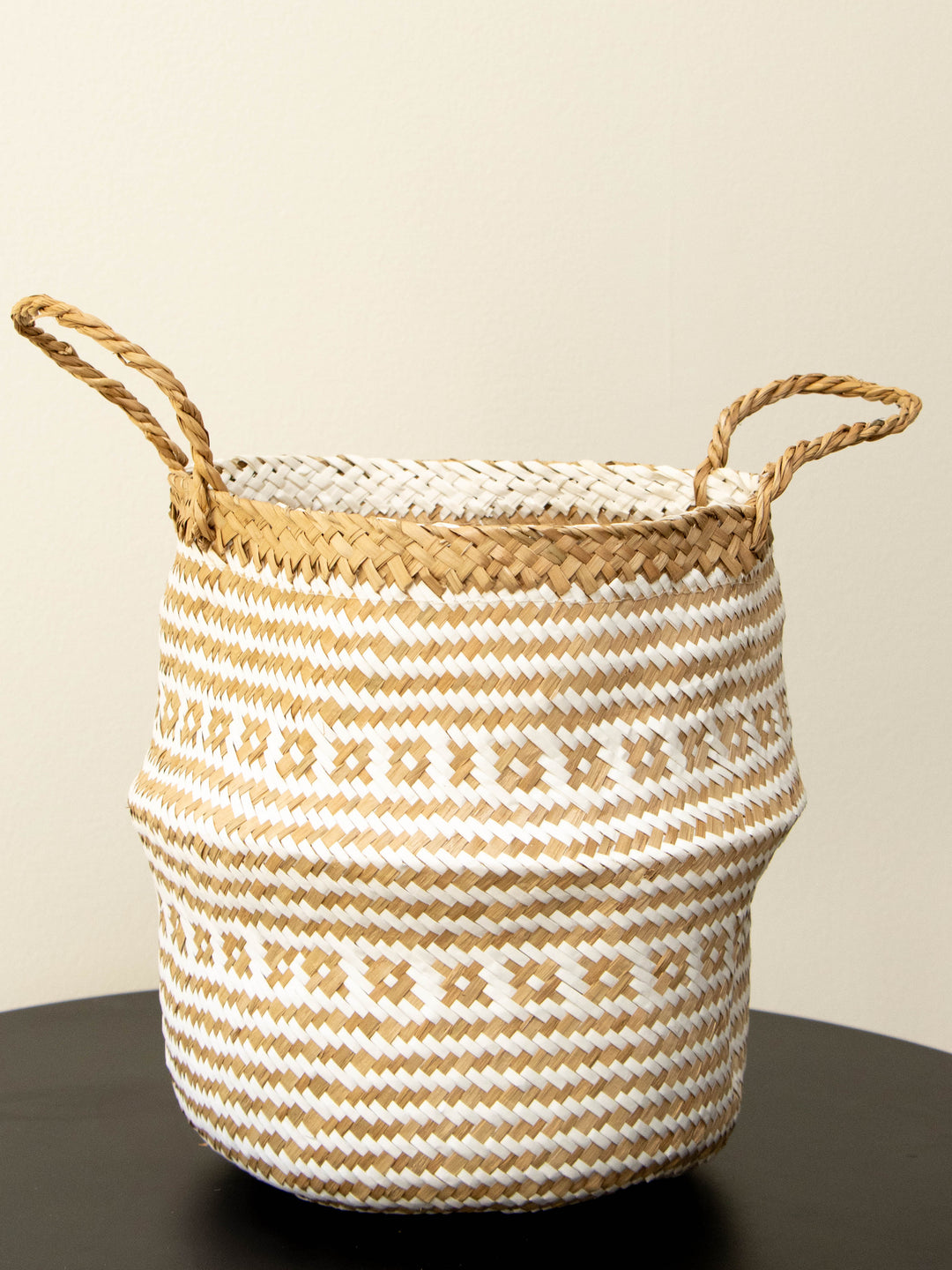 Santorini Blanco (Canasto de Fibra Natural), XL