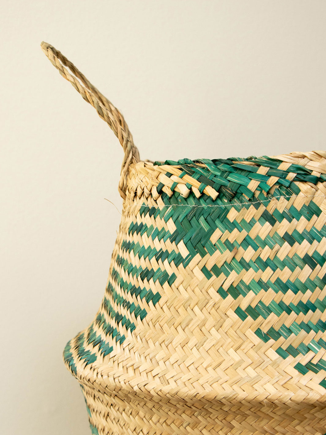 Kenia Verde (Canasto de Fibra Natural), XL