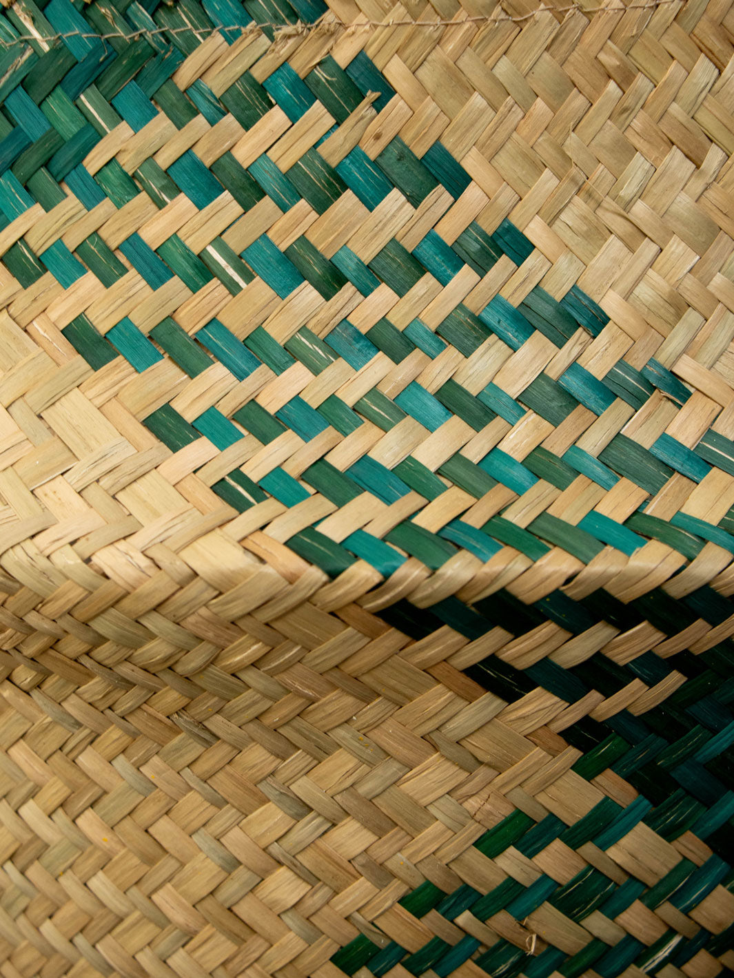 Kenia Verde (Canasto de Fibra Natural), XL