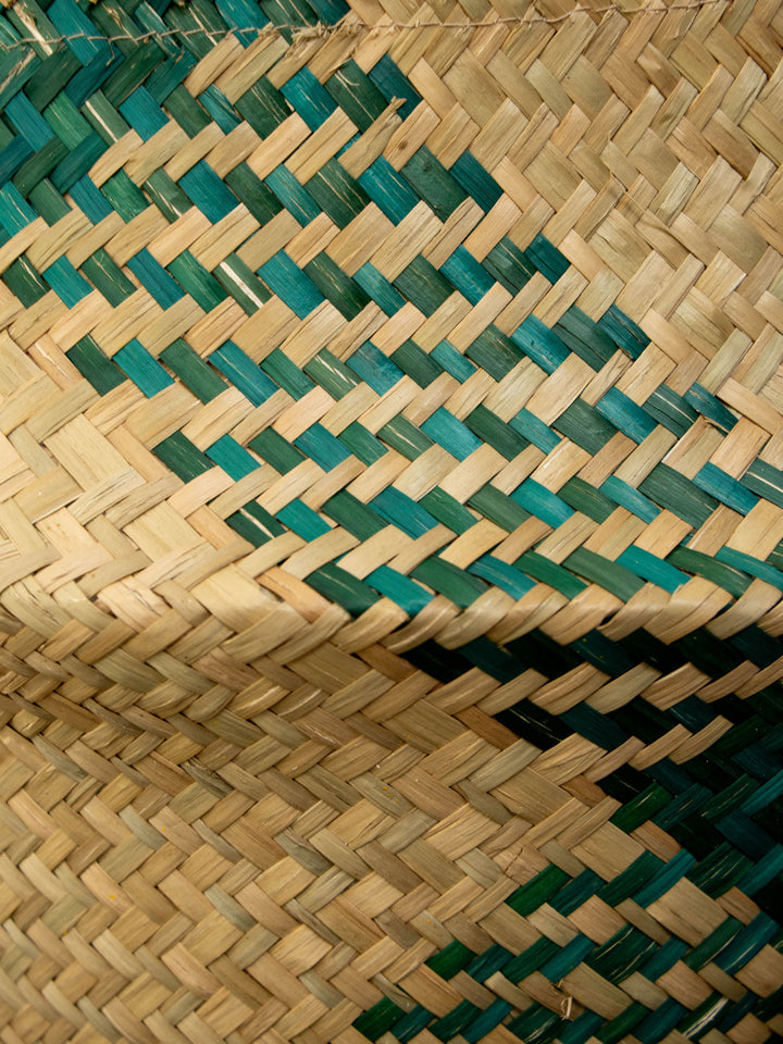 Kenia Verde (Canasto de Fibra Natural), XL