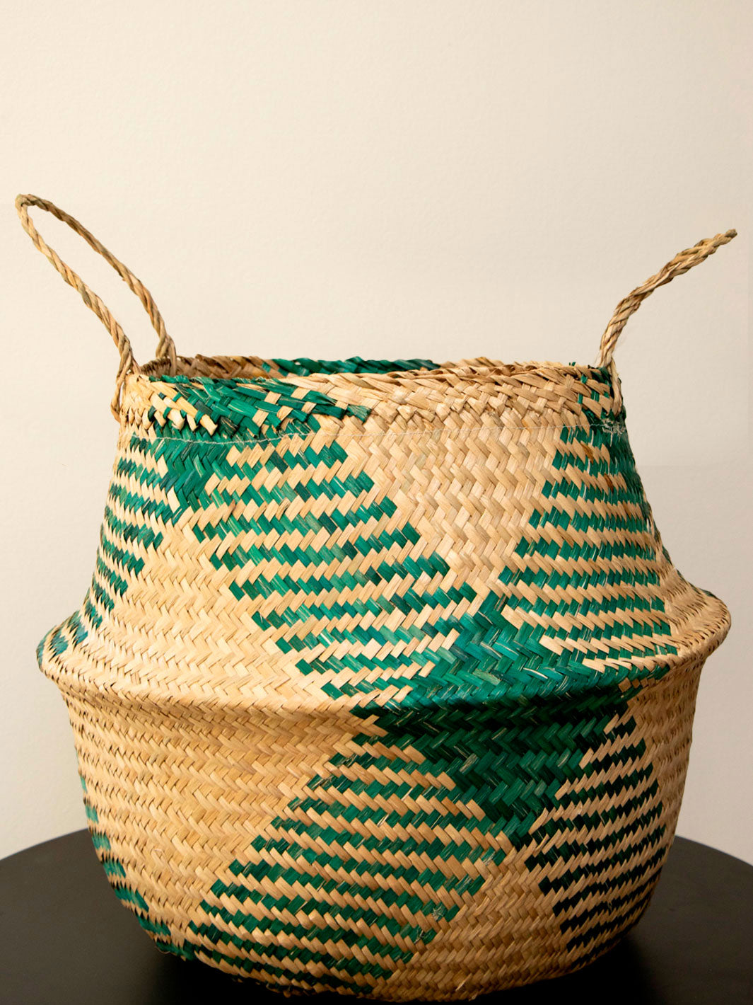 Kenia Verde (Canasto de Fibra Natural), XL