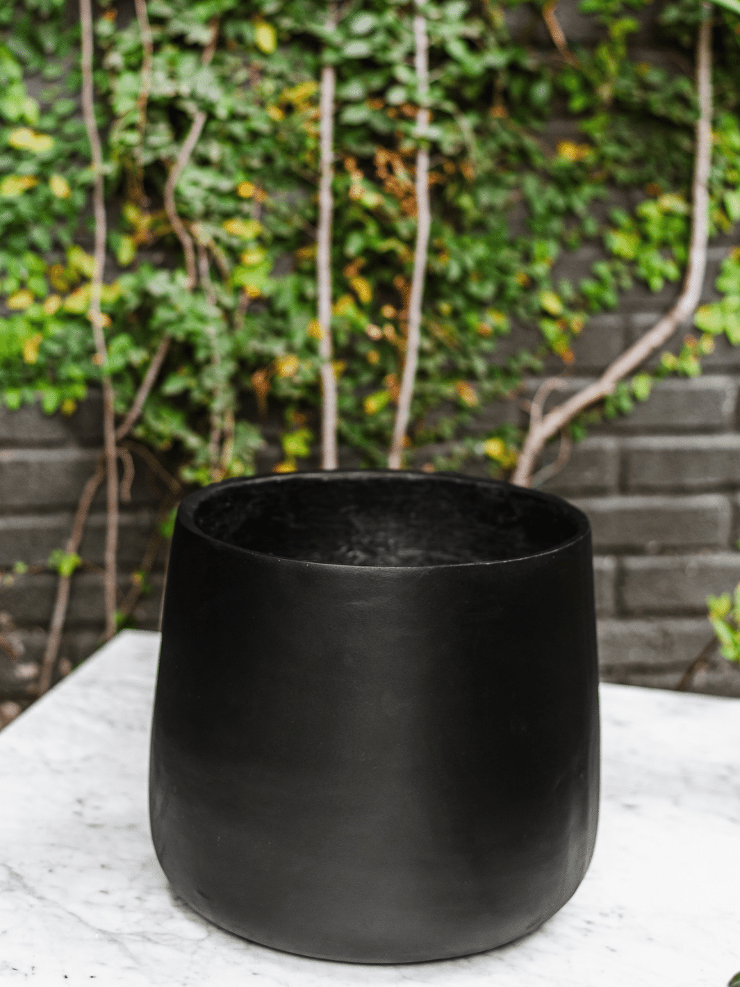 Marruecos 26x24 Negro (Macetero Fibra de Arcilla L)