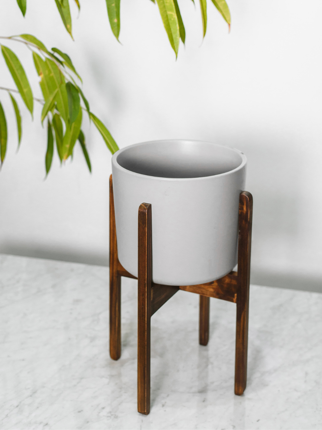 Danés Gris L (Porta Macetero de Ceramica) - PlantMe Chile