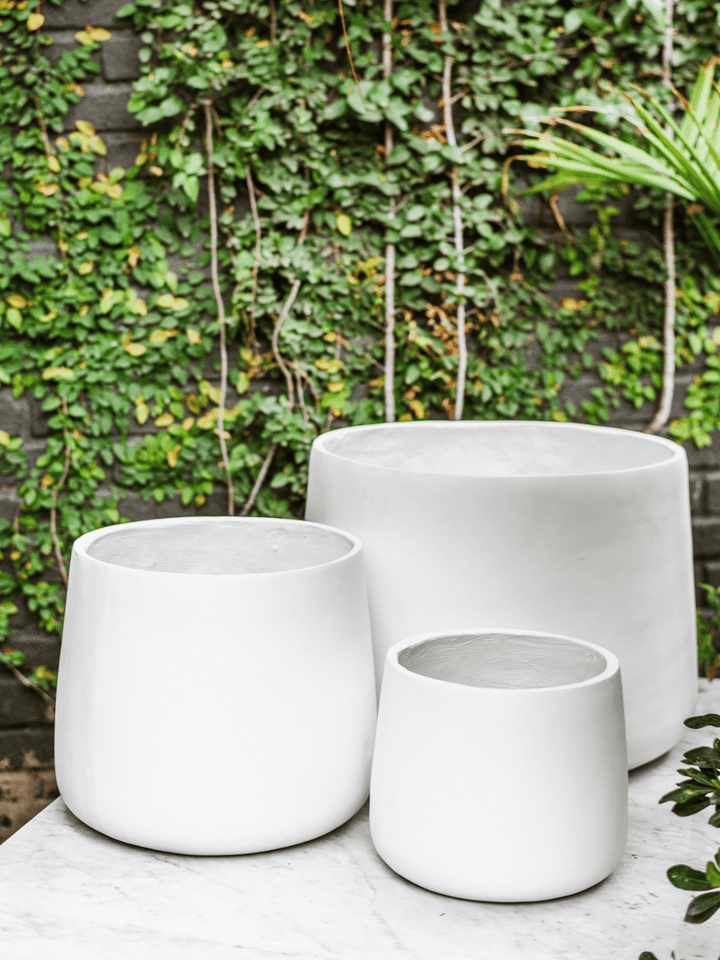 Marruecos 42x35 Blanco (Macetero fiberclay) Plant Me