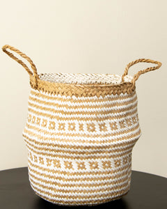 Santorini Blanco (Canasto de Fibra Natural), XL