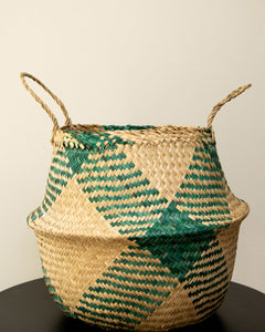 Kenia Verde (Canasto de Fibra Natural), L