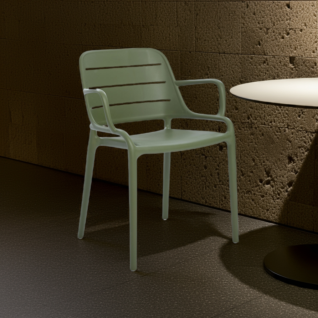Silla Zonda Plástico Verde 52X60X82 cm