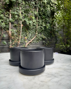 Pack de Zurich Negros (Macetero de Ceramica)