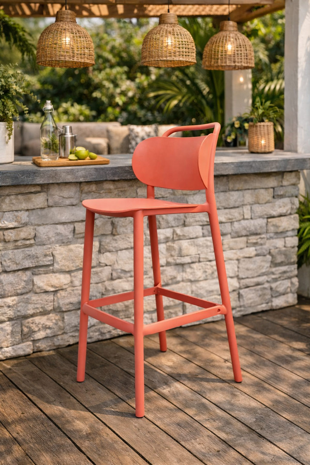 Taburete Nivora Coral 51X52X118 cm