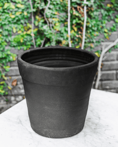 Macetero Greda Negro Banda 40x40