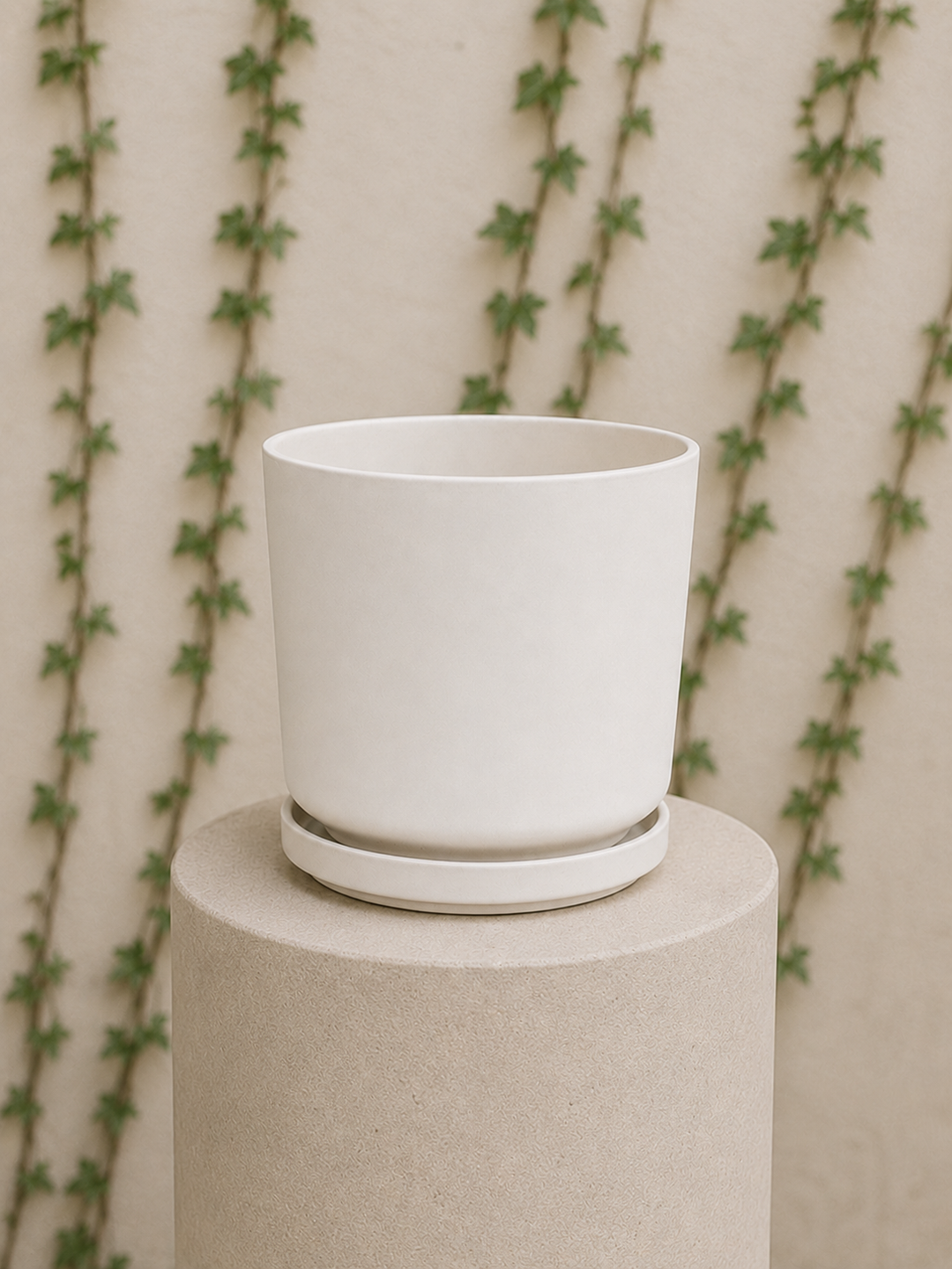 Dinamarca  Blanco M (Macetero Porcelana 19x18 )