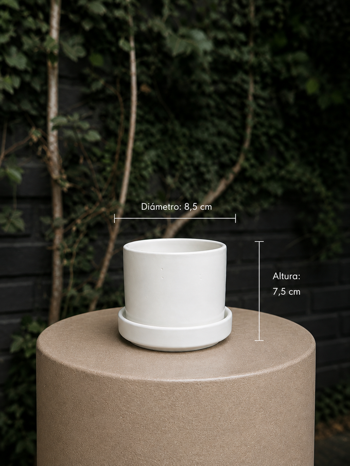 Zurich Blanco XS (Macetero de Ceramica)