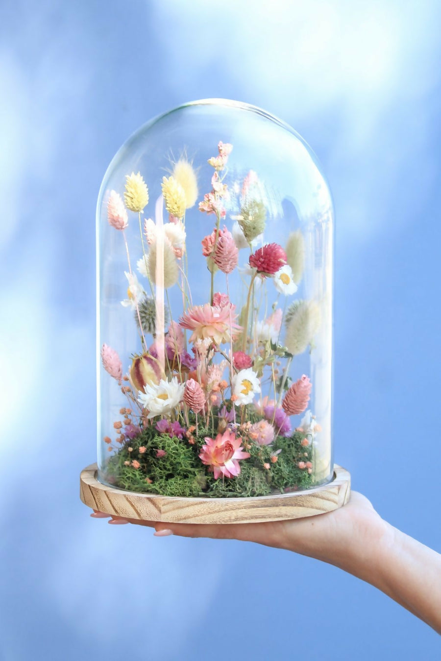 arreglo rosado en fanal M