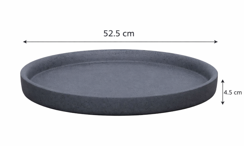 Plato Grafito Mate 52 cm