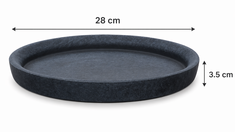 Plato Grafito Texturizado 28 cm