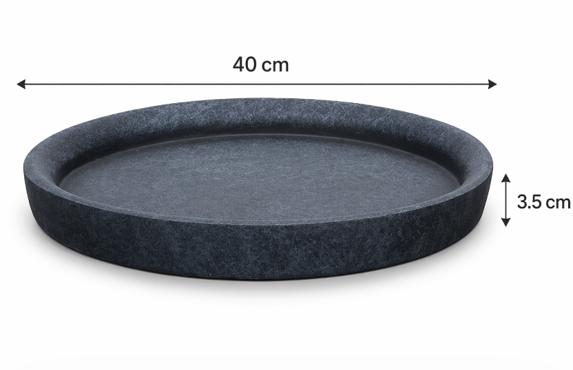 Plato Grafito Texturizado 40 cm