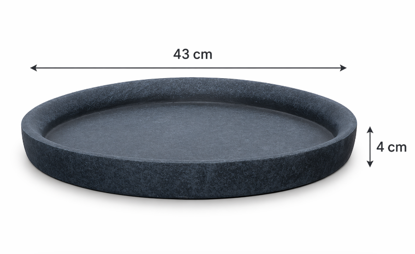 Plato Grafito Texturizado 43 cm