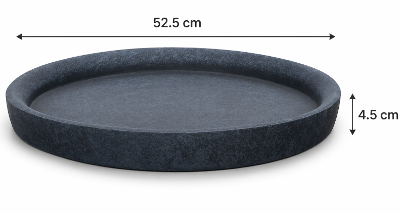 Plato Grafito Texturizado 52 cm