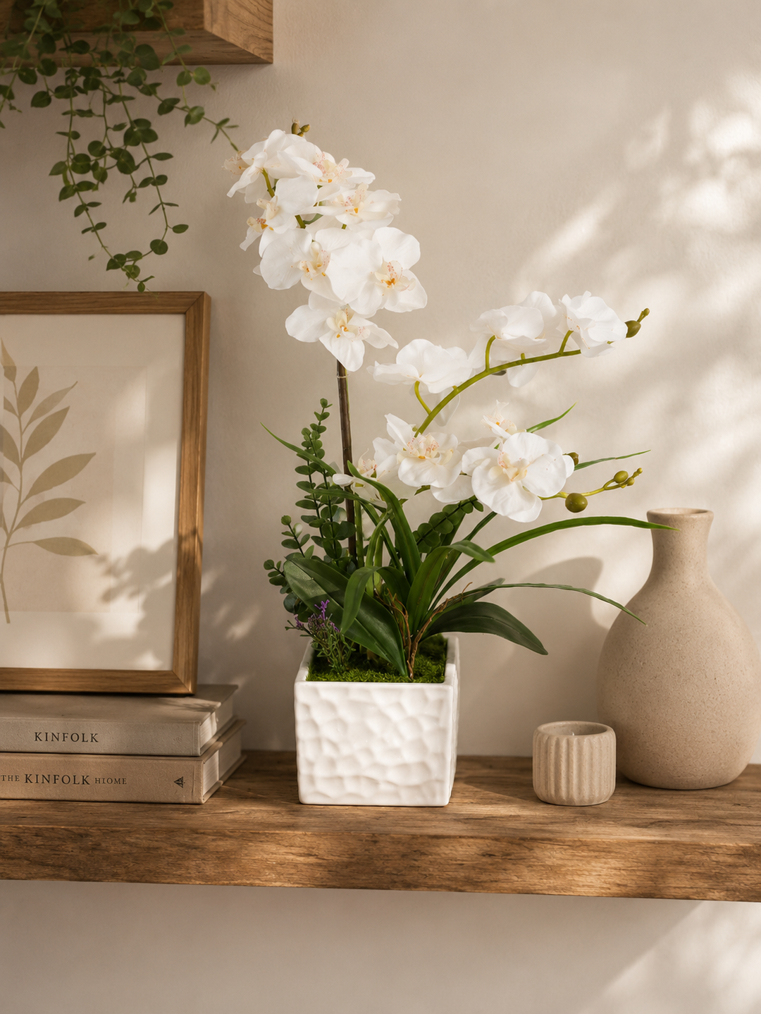 Orquidea Blanca 60 cm (Eco Sintetica)