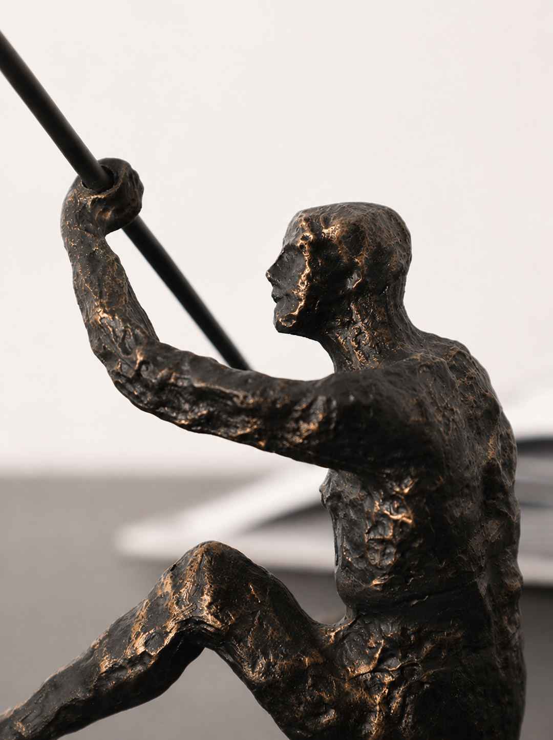 Escultura Hombre Pescador 43x14x41 cm