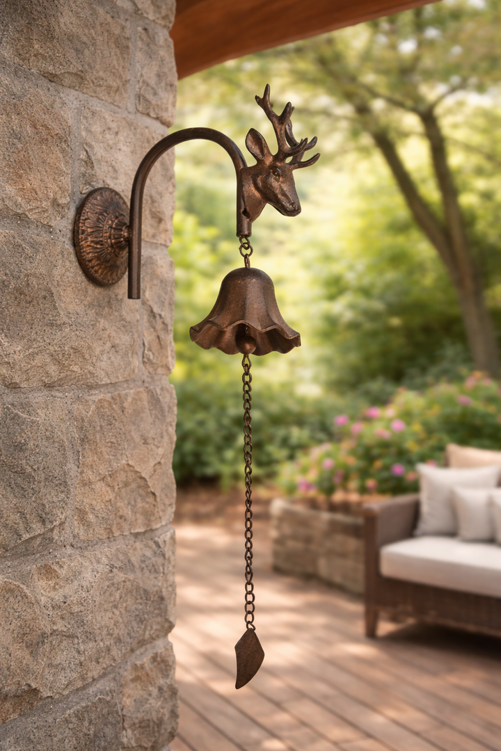 Campana Decorativa Cabeza de Ciervo