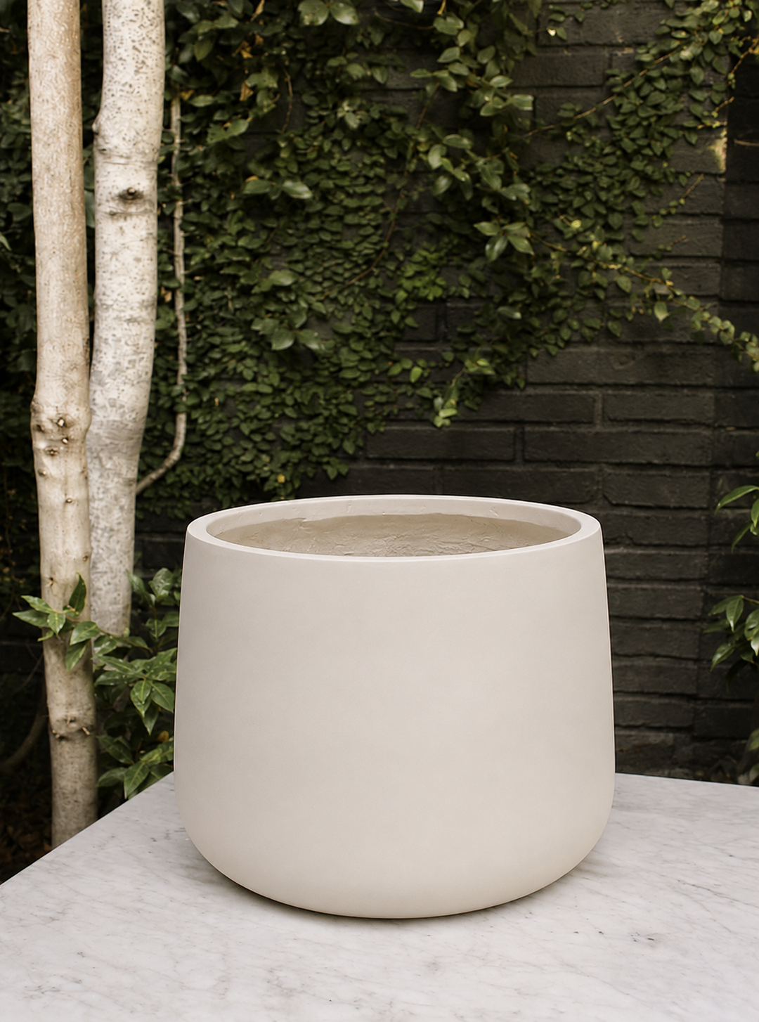 Marruecos 35x33 Gris (Macetero Fibra de Arcilla XL)
