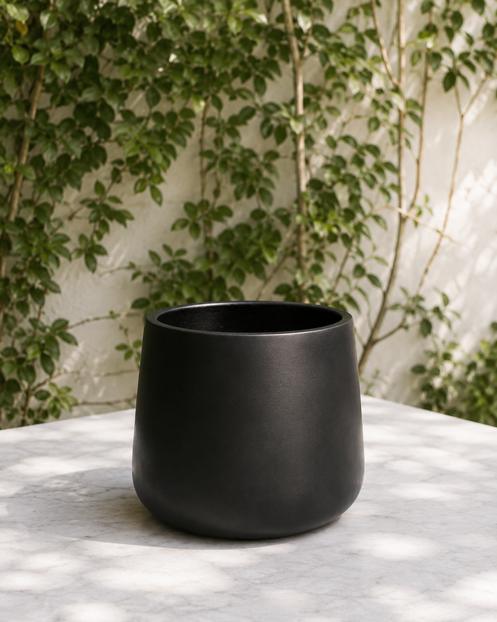 Marruecos 35x33 Negro (Macetero Fibra de Arcilla XL)