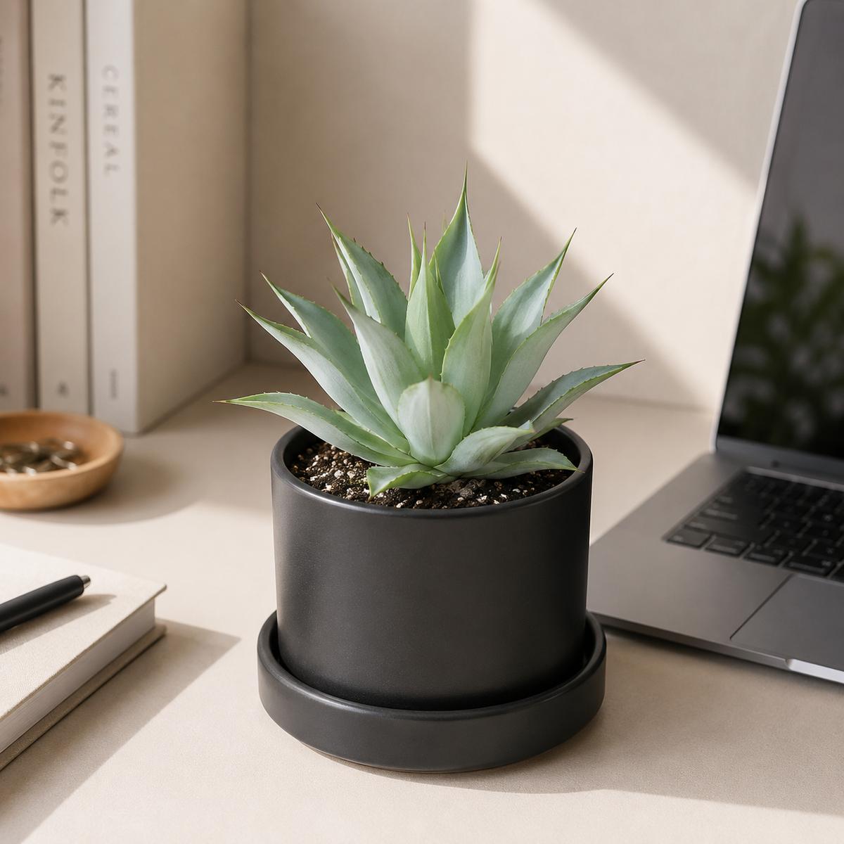 Agave Celsi Albicans - Macetero Plastico