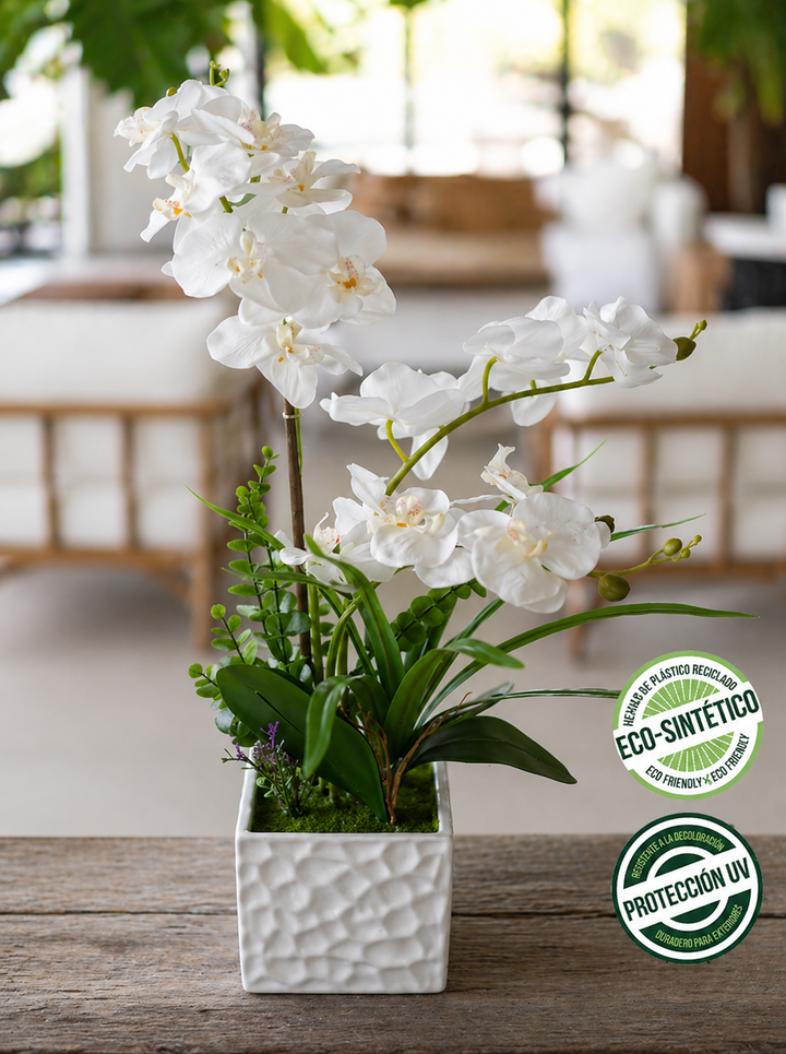 Orquidea Blanca 60 cm (Eco Sintetica)