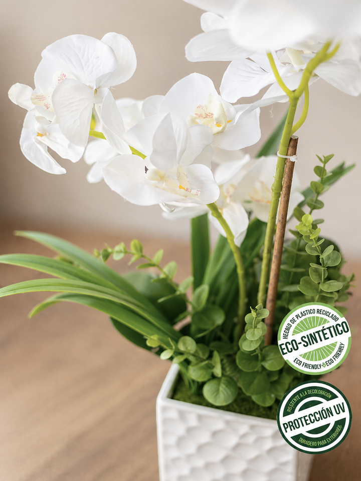 Orquidea Blanca 60 cm (Eco Sintetica)