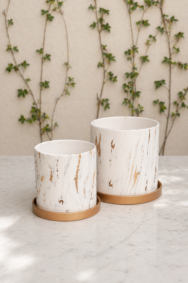 Nórdico Blanco S (Macetero de Ceramica)