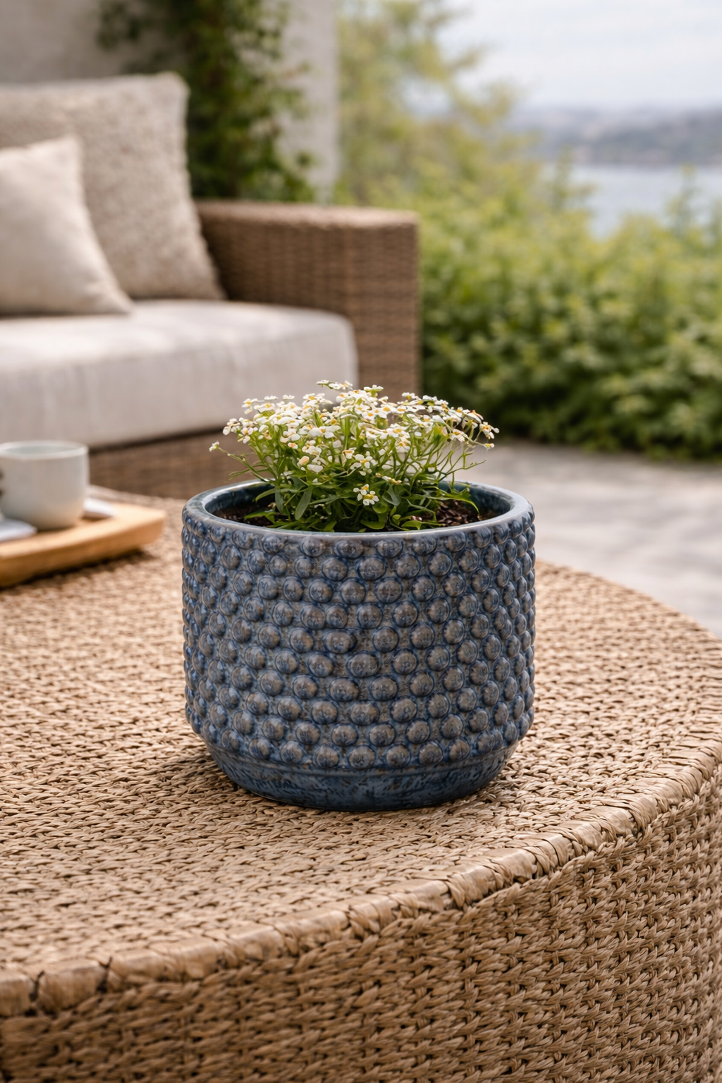 Oslo 20x20 Azul (Porta Macetero Cerámica M)