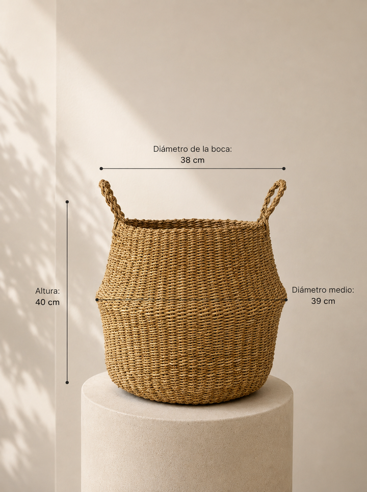 Krabi (Canasto de Fibra Natural), XL