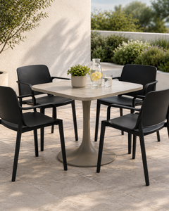 Pack de 4 Sillas Palermo Negra 55x55x83 CM