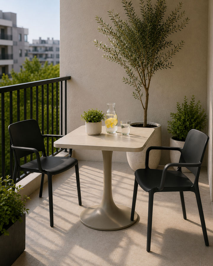 Pack de 2 Sillas Palermo Negra 55x55x83 CM