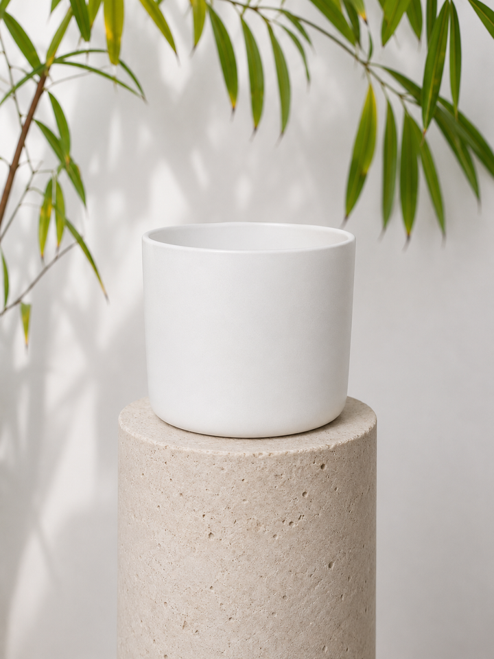 Danés M Blanco (Porta Macetero de Ceramica)