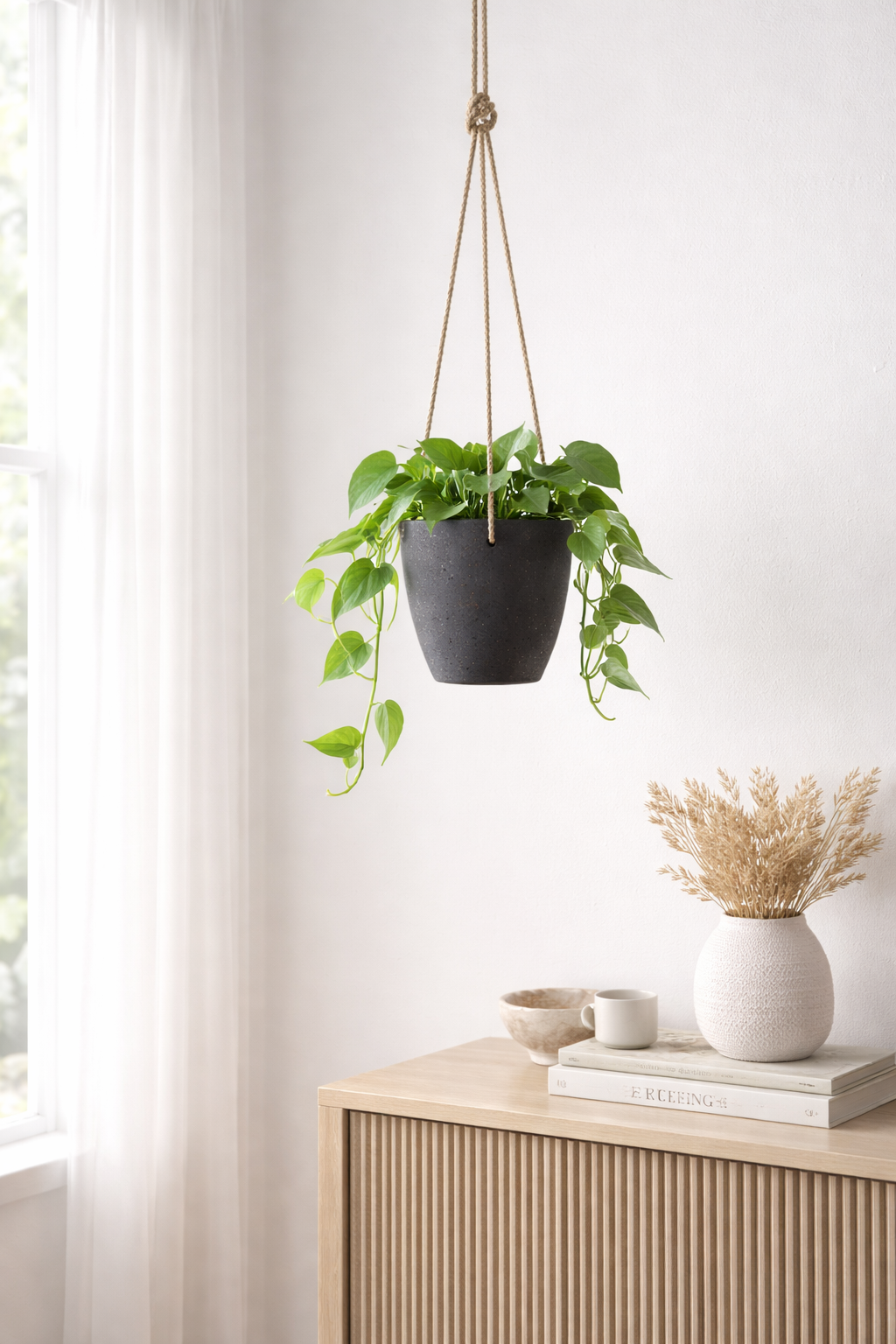 Málaga 13,5 Color Piedra (Macetero Colgante Orquídea)