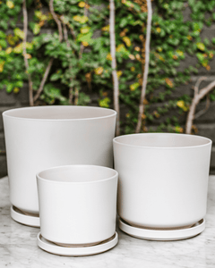 Pack Dinamarca Blanco (3 Maceteros de Porcelana)