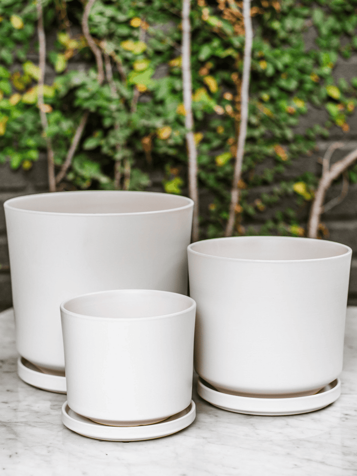 Pack Dinamarca Blanco (3 Maceteros de Porcelana)