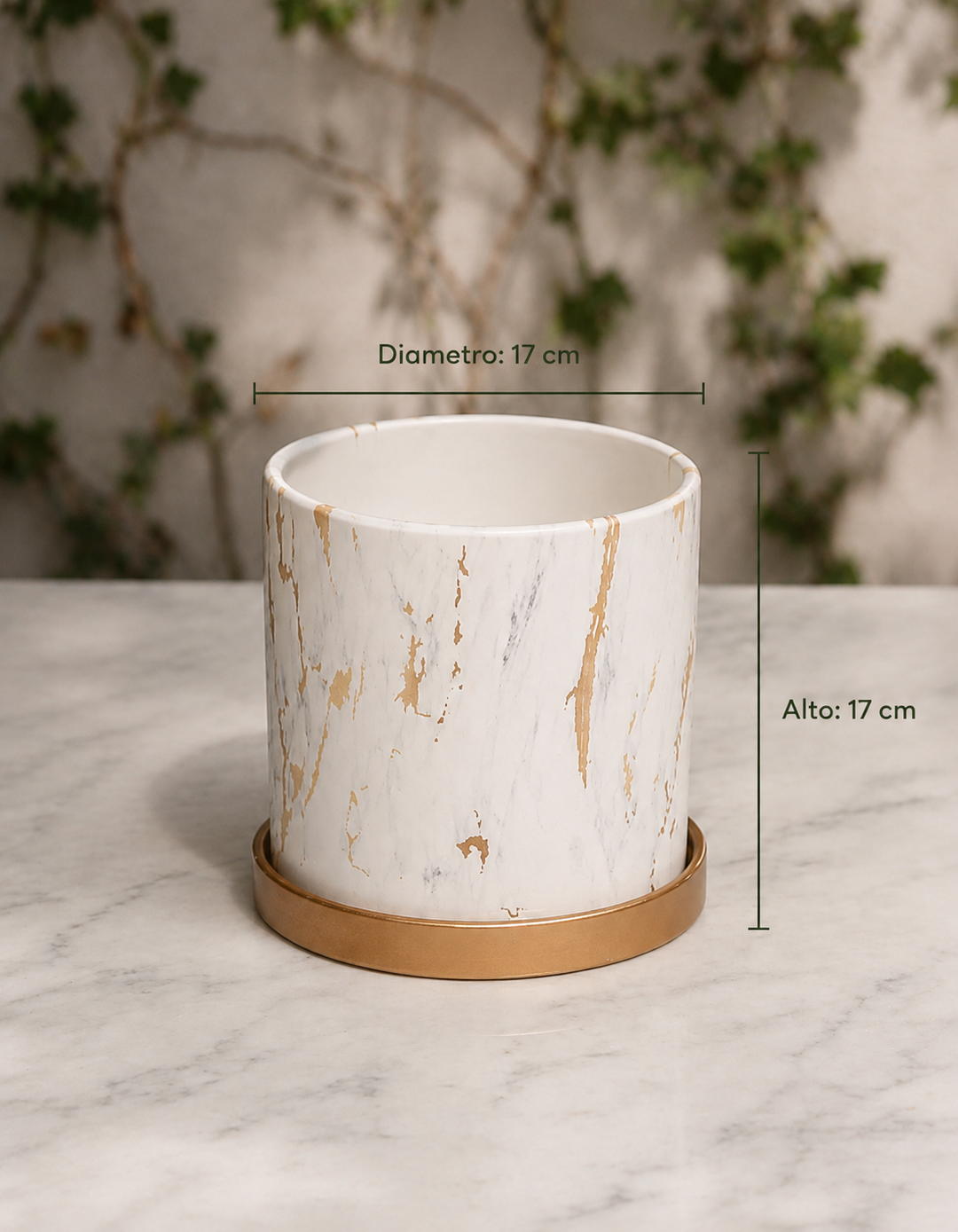 Nórdico Blanco M (Macetero de Ceramica)