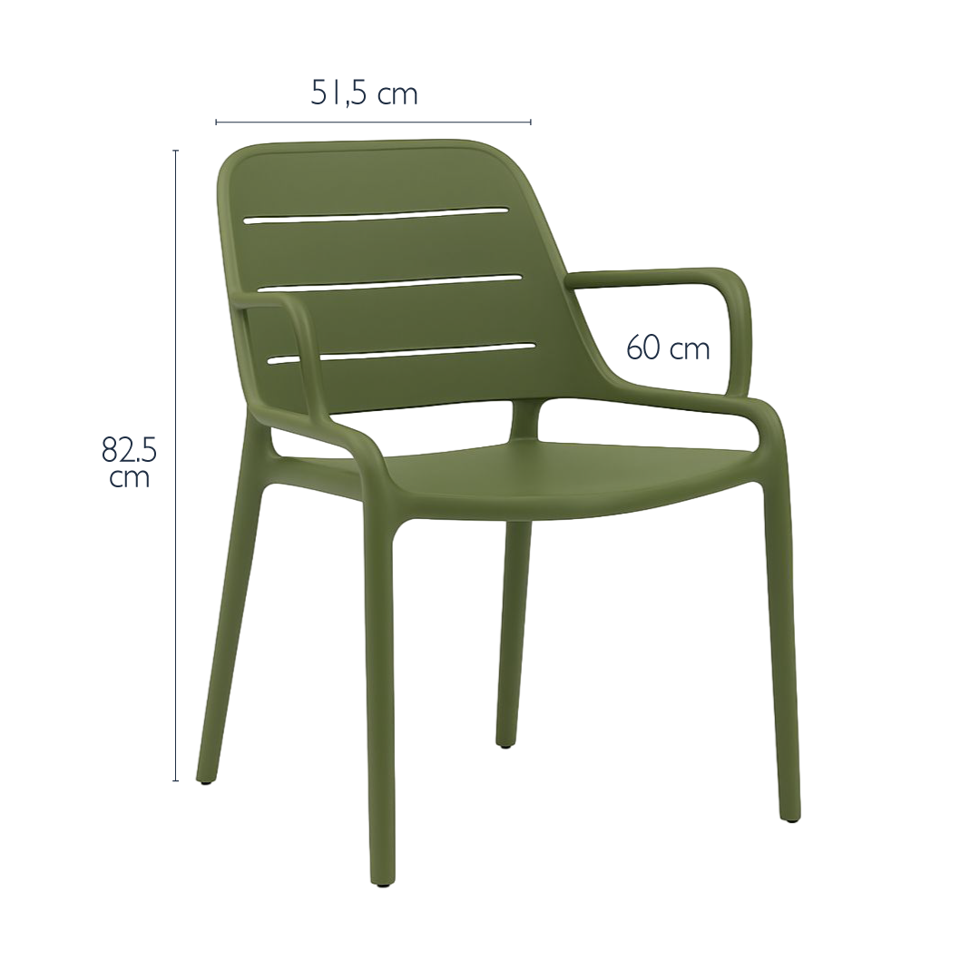 Silla Zonda Verde 52X60X82 cm