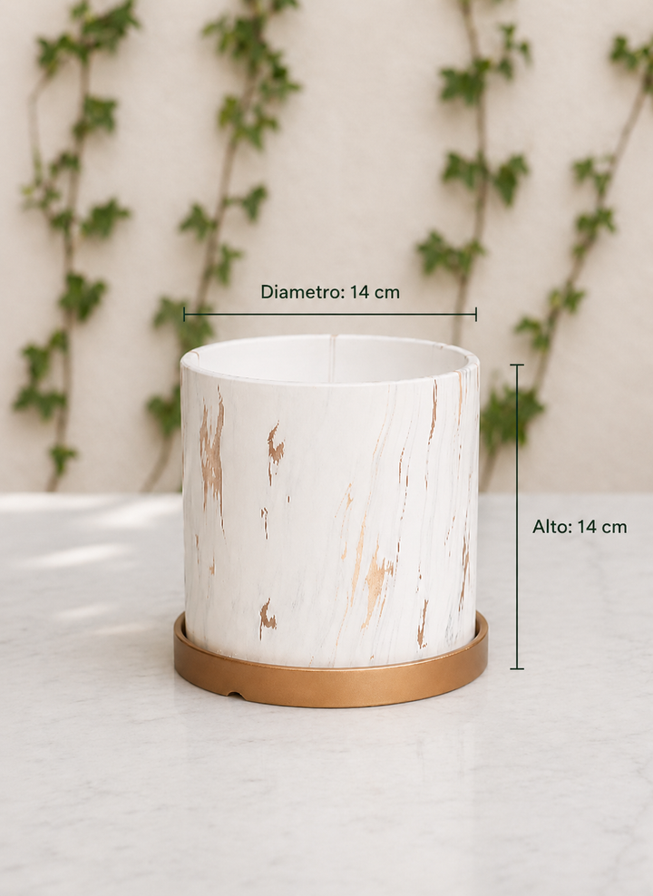 Nórdico Blanco S (Macetero de Ceramica)