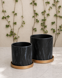 Nórdico Negro S (Macetero de Ceramica)