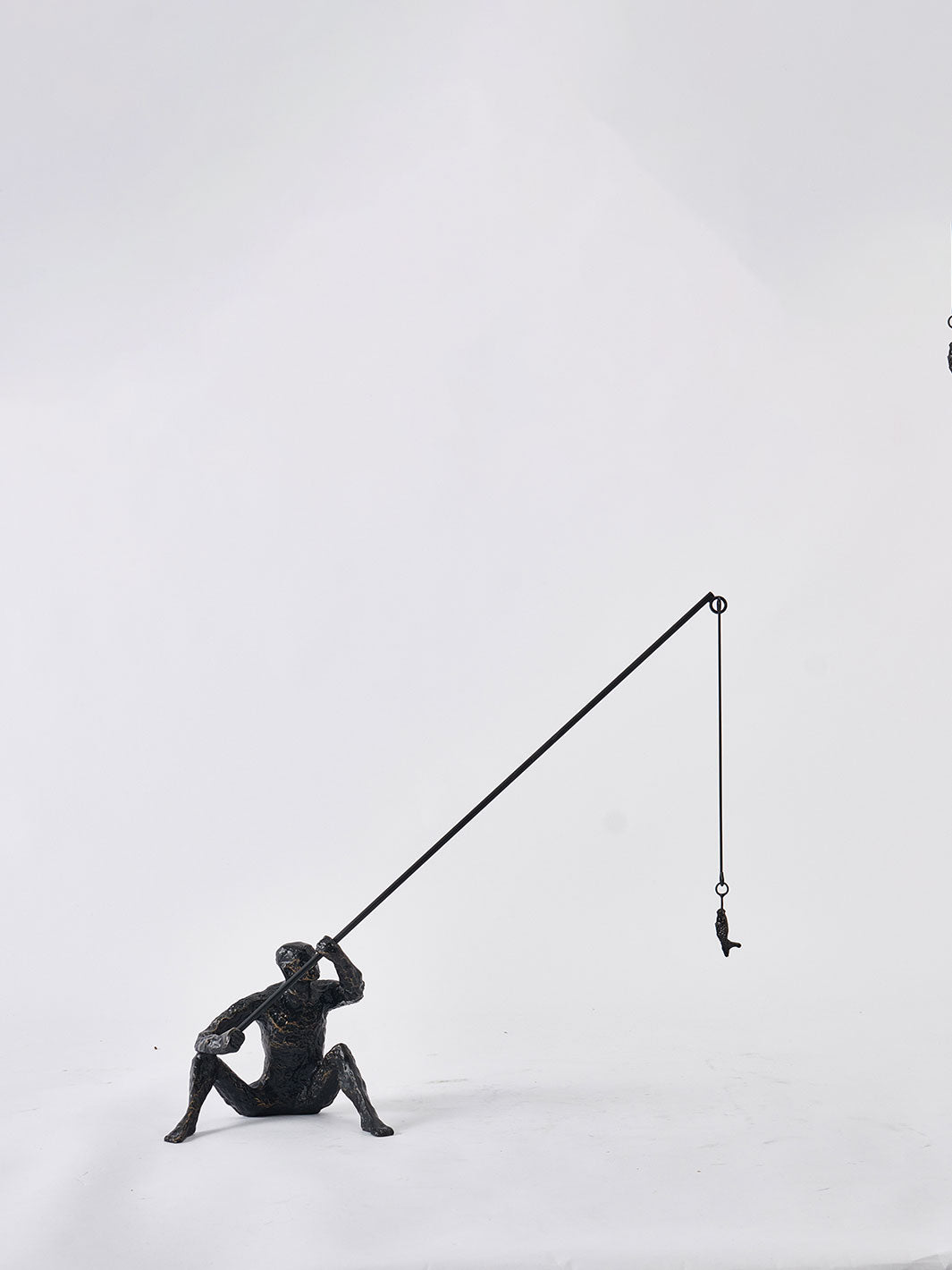 Escultura Hombre Pescador 43x14x41 cm