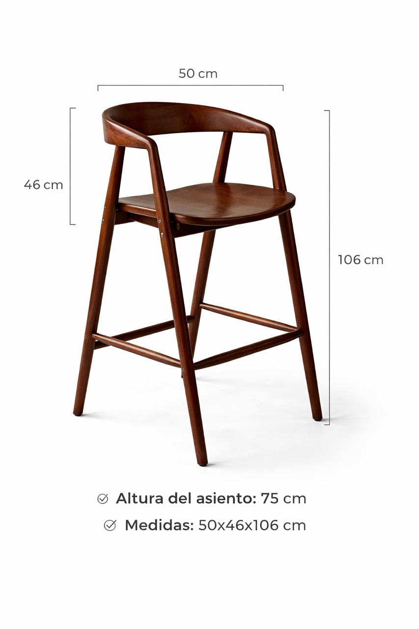 Taburete Alizé Madera 50x46x106 cm