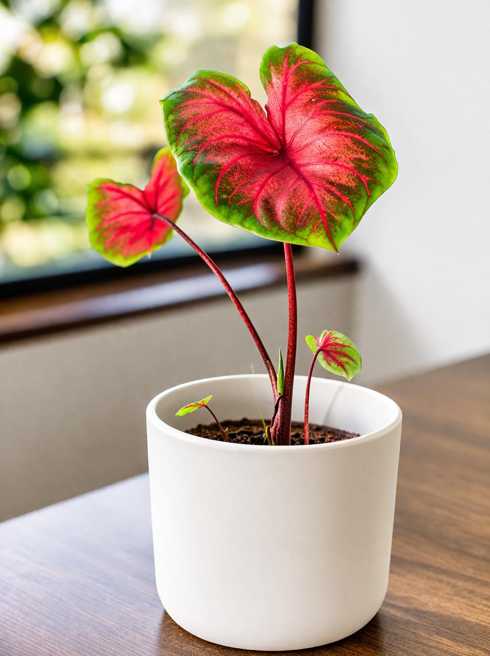 Chris (Caladium Red Alert) - Macetero Plástico