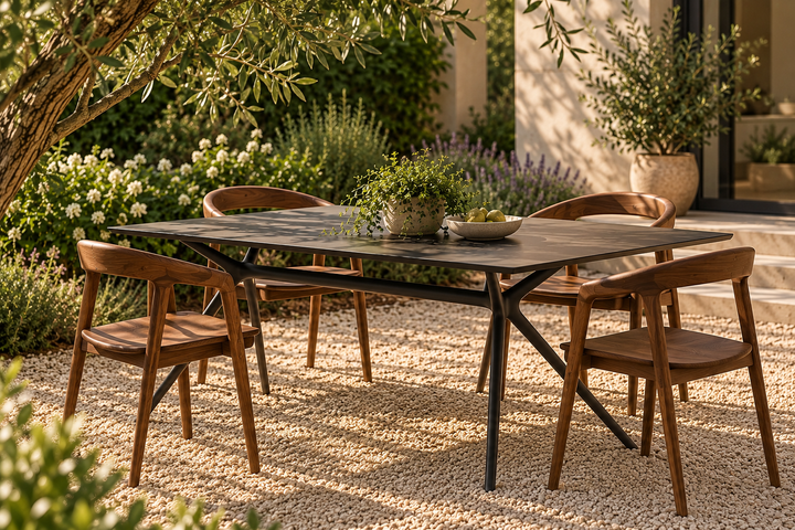 Set Comedor: Mesa Tavari + 4 Sillas Alizé