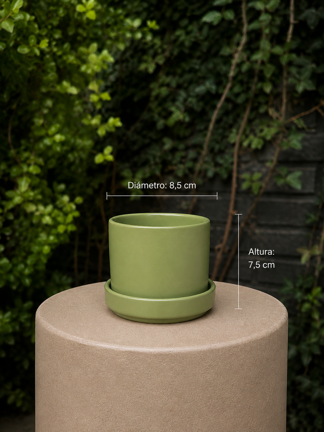 Zurich Verde XS (Macetero de Ceramica)